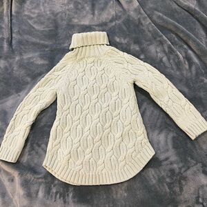 Cynthia Rowley Teal Cable-Knit Turtleneck for Kids..very soft